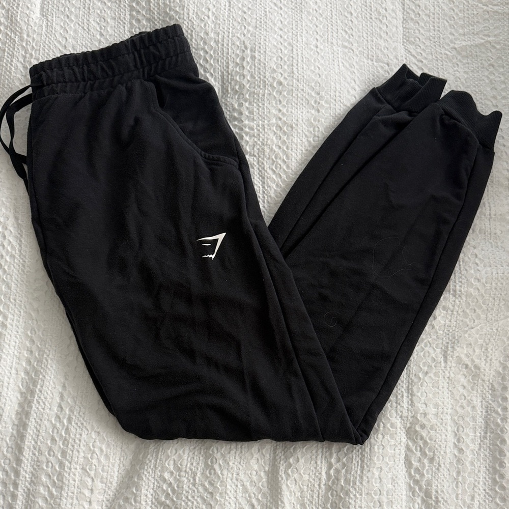 Gymshark Black Joggers with Logo